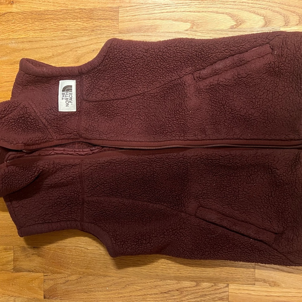 The North Face Maroon Fleece Vest